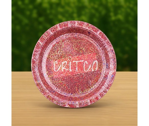 7 inch Shiny Rose Gold Paper Plate  - Pack of...