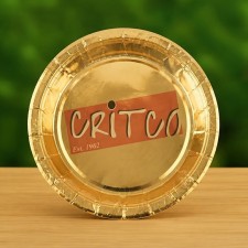 9 inch Metalic Gold Paper Plate  - Pack of 10Pcs