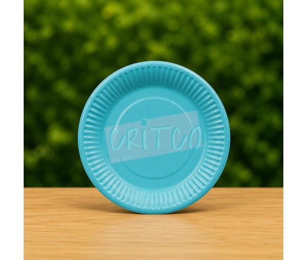 7 inch Pastel Blue Paper Plate - Pack of 10Pcs
