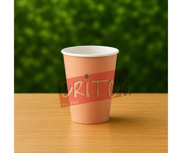 250ml Paper Cup - Pastel Peach (Pack of 10Pcs)
