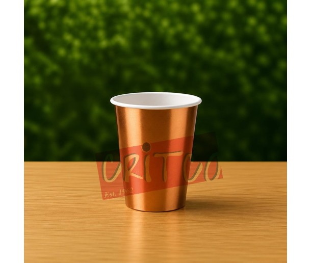 250ml Paper Cup - Metalic Rose Gold (Pack of...