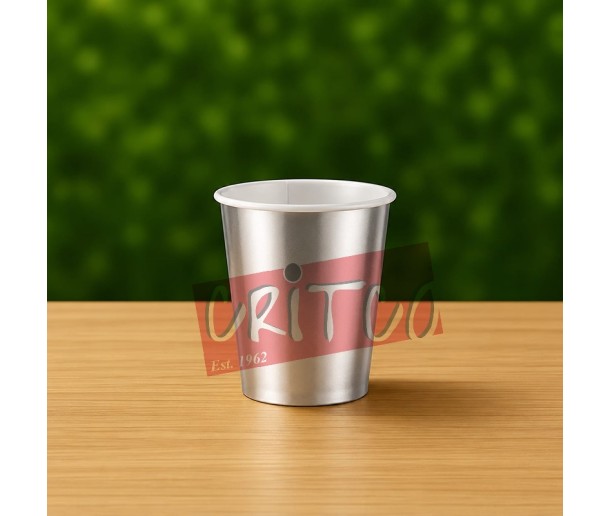 250ml Paper Cup - Metalic Silver Gold (Pack of...