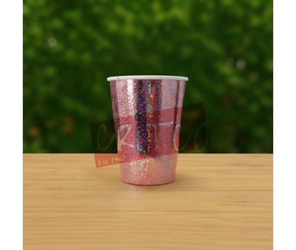 250ml Paper Cup - Shiny Rose Gold (Pack of 10Pcs)
