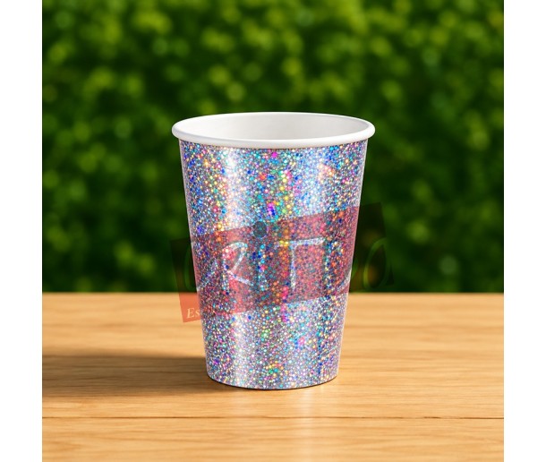 250ml Paper Cup - Shiny Silver (Pack of 10Pcs)