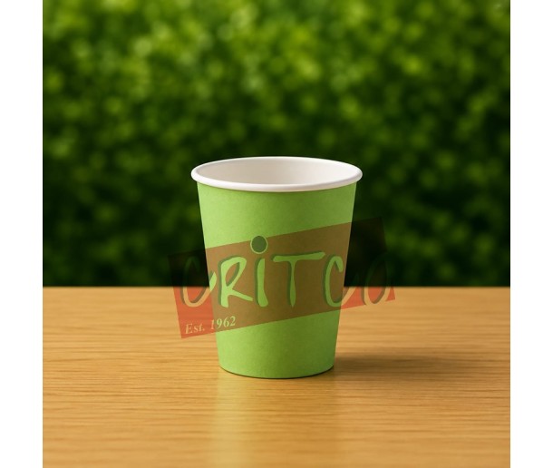 250ml Paper Cup - Solid Green (Pack of 10Pcs)
