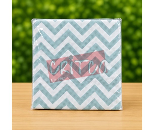 Paper Serviette Stripe Grey (Pack of 20Sheets)