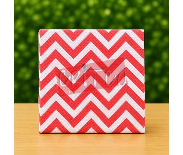 Paper Serviette Stripe Red (Pack of 20Sheets)