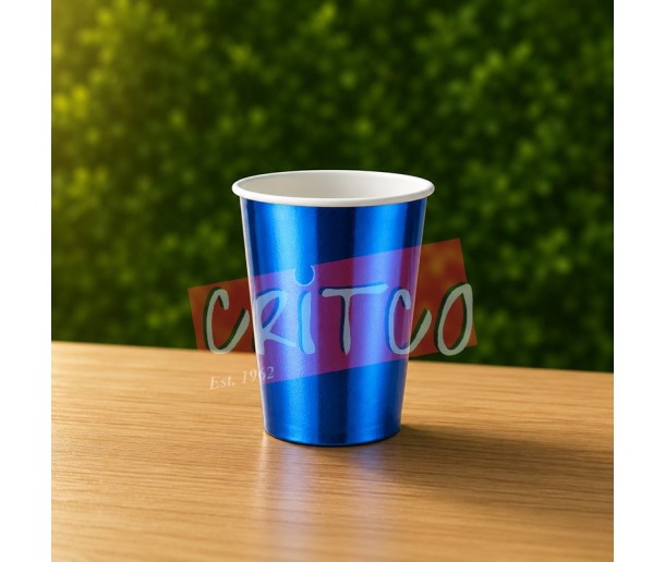 250ml Paper Cup - Metalic Blue (Pack of 10Pcs)