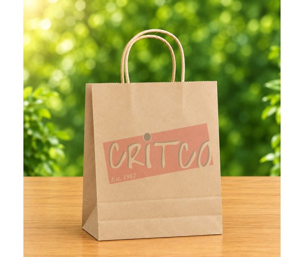 16x12.5x4.5 In Kraft Bag w/Kraft Handle - Large