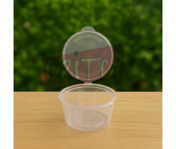 250ml PP Container Round With Attached Lid