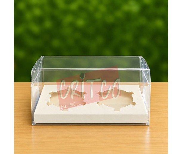 Transparent 2 Cup Cake Box (Pet 2-1810)