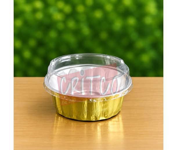 Gold Aluminium Round Container - Large C - 250