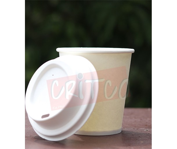 12oz SW Paper Cup-Wht w/Compost Sip Lid