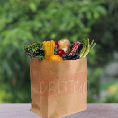 33 x 34 x 15cm Kraft Paper Food Bag Bottom Gazette