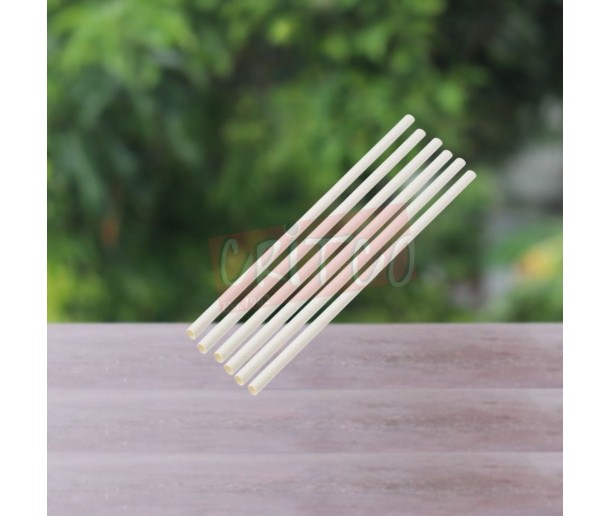 7x8mm Paper Straw-White- (100pcs)