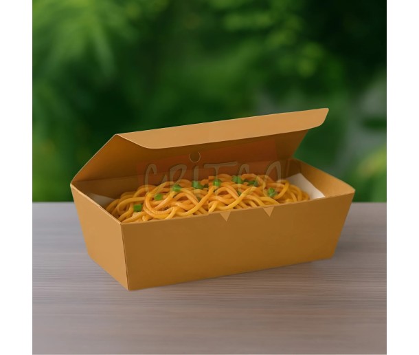 1200ml Paper Lunch Box-Kraft