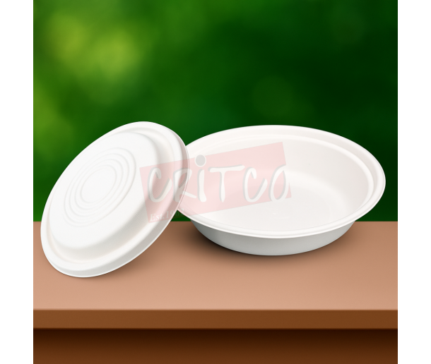 1200ml Bagasse Bowl with lid