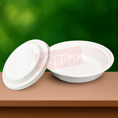 1200ml Bagasse Bowl with lid