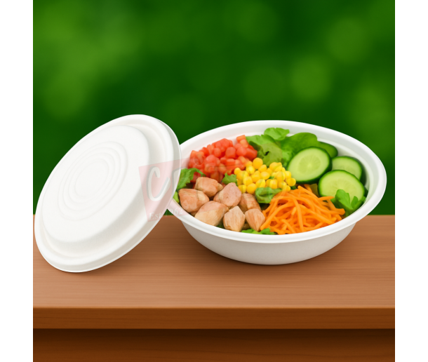1200ml Bagasse Bowl with lid