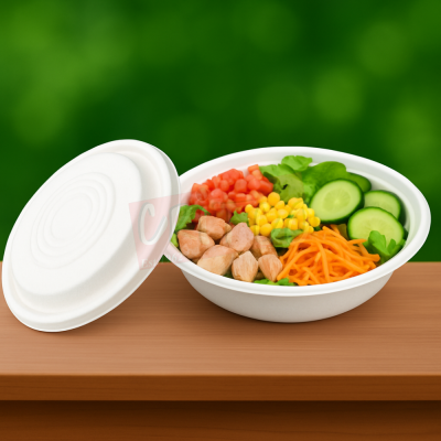 1200ml Bagasse Bowl with lid