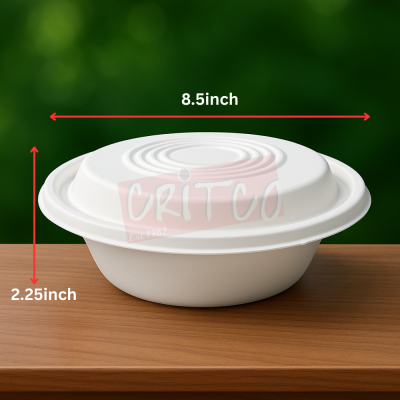 1200ml Bagasse Bowl with lid