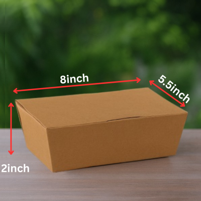 1200ml Paper Lunch Box-Kraft