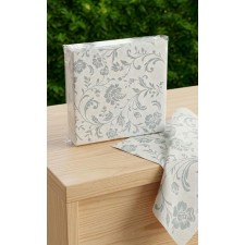 Paper serviette Floral Grey  (Pack of 20sheets)