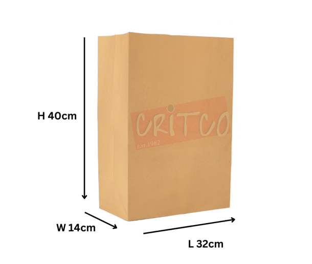 30x29x14cm Kraft Food Bag Bottom Gazette